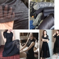 Black lining fabric, lining fabric for dresses, thin black lining fabric for lace, chiffon, thin sil