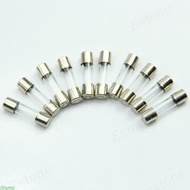 dusur 10 PCS 250V 5A Mini Fuse Glass Tube Fuse Universal Cartridge Fuse Fast Blow