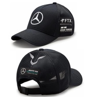caps-F1 Mercedes-Benz AMG Fleet Racing Hat Rider Fan Hat Hamilton Baseball Cape Curved Brim Sun Hat