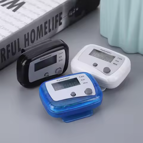 Walking Pedometer Clip Step Counter Mile Kilometer Calorie Calculation Electronic Pedometer Step 0-9