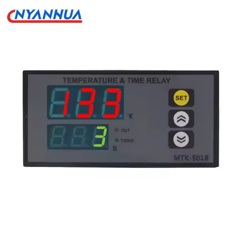 Thermostat Timer Time Relay Timer Two-In-One Meter Controller 0-999S 0-400℃ K AC85-265VAC