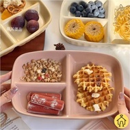 [LUCKY] Ceramic One-Person Food Plate Sub-Plate Sub-Compartment Breakfast Fat-Reducing 211 Quantitat