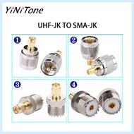 2PCS UHF SO239 PL259 to SMA Male RF Coaxial Adapter 50 Ohm 12.4GHz Brass Connector for Antenna CCTV 