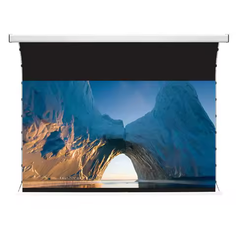 YuTong alr projector screen 72inch UHD Black Obsidian Motorized Drop Down Projector Screen Long Thro