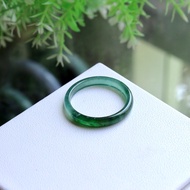 Blue Ocean Jade Ring Plain Shape Glass Material Size: 58-59mm.
