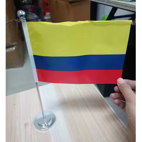 aerlxemrbrae 14x21cm Office Desk Flag Of Colombia Banner co col colombia Colombian National banner