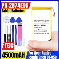 PR-2874E9G 3.8V 4500mAH Tablet Batteries for Acer Aspire Iconia One8 B1-850