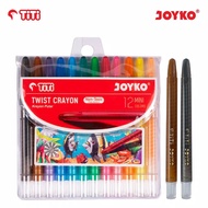 TITI Crayon Putar Panjang Twist 12 24 Warna Rolling Twist Krayon