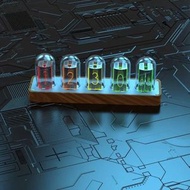 電商鬧鐘亞馬遜桌面鐘擬輝光管時鐘免組裝創意鬧鐘定時器聯網對時
