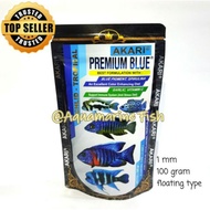 AKARI PREMIUM BLUE CICHLID 100gr Cichlid Channa Chiclid Siklid Fish food pellet feed cichlid channa 