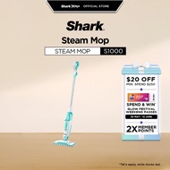 Shark Steam Mop 375ml, Floor cleaning mop with 2 Dirt Grip Pads, Lightweight, Removable Water Tank -