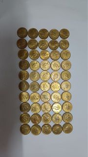 1990年香港女皇頭5毫硬幣50個250元100個