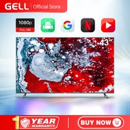 Gell 43 inches tv flat FHD screen smart tv 43 inch Built-in Netflix YouTube Android TV television on sale