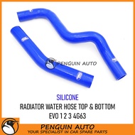 MITSUBISHI EVO 1 2 3 4G63 ENGINE RADIATOR WATER HOSE TOP & BOTTOM SILICONE 1SET