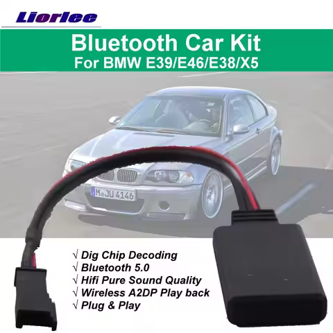 Car Bluetooth Adapter Kit For BMW E39/E46/E38 1995-2006 BT Music Interface Wireless A2DP Cable Elect