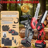 【10-year warranty】 9980VF 12 Inch Mini Cordless Chainsaw - Electric Pruning Saw with 2 Rechargeable 