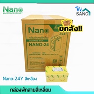 ยกลัง! กล่องพักสายสี่เหลี่ยม สำหรับท่อหุน NANO 2x4"  50ชิ้น/ลัง wsang