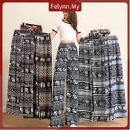 【Felynn.My】40-70kg Thailand Batik Elephant Long Pant Plus Size Unisex Women Thailand Batik Gajah Sel