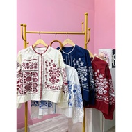 Premium Embroidered Bohemian Blouse Long SleeveWanita