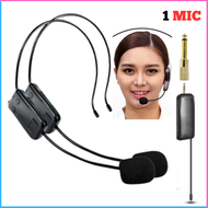COD CEPAT Erilles Wireless Microphone 2.4G Headset 300mAh 2 PCS with Receiver E65 / Mic imam masjid 
