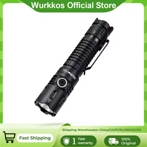 Wurkkos TD04 Flashlight 21700 Rechargeable Dual-Mode Tactical Flashlight USB-C Interface 3000 Lm Eve
