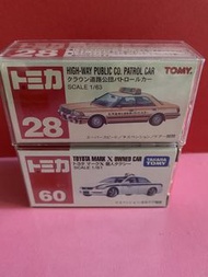 Tomica #28 Toyota Crown High-Way Public Co.Patrol Car/#60 Mark X Owned Car/#24 Toyota  RAV4(New )