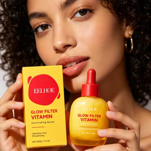 EELHOE Glow Filter Vitamin Illuminating Serum Evens Skin Tone Deep Moisturizing Lightweight Texture 