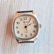 Wind up Soviet watch Poljot 17 jewels - vintage mechanic small mens wristwatch