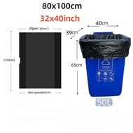 S-3XL100pcs Leak-proof Biodegradable Black Trash Bag Garbage Bag Roll Black Plastic Trash Bin ( S M 