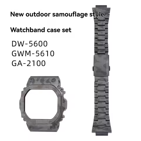 Camo Style Full Metal Conversion Kit for Casio G-Shock DW5600 GWM-5610 & GA-2100 Stainless Steel / T