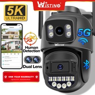 Wistino Outdoor Camera 5GHz Wifi PTZ 5K Dual Lens Human Detection IP Surveillance CCTV For House