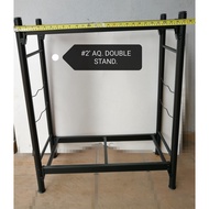 Aquarium Double Stand for 2feet Tank Fish [2 feet, 2 Kaki] Kaki Akuarium Ikan 2Kaki