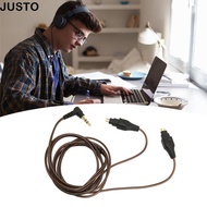JUSTO Earphone Replacement Cable, Low Loss Flexible 3.5mm Plug Headphone Sound Cable, Plug and Play 