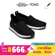 TOMS รองเท้าลำลองผู้ชาย สลิปออน รุ่น Alpargata Resident 2.0 Black Heritage Canvas (CD) รองเท้าลิขสิท