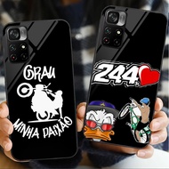 Motocross Moto Grau 244 02 Glass Phone Case For POCO F3 F4 F5 M3 M4 M5 M6 4G X3 X4 GT NFC X5 X6 PRO 