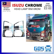 GBS Chrome Truck KROM Isuzu Rim Signal Cover Lamp Garnish Chrome NPR Pro NLR Pro Head Lamp 1Set 1Ton 3Ton Aksesori Lori