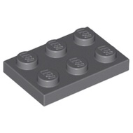 Lego 3021 part Plate 2 x 3 dark bluish grey DBG
