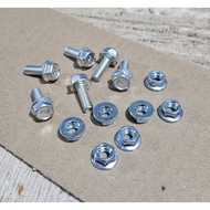 (10 bolts 10 bolts + 10 nuts) Flange Bolt M6x15 Key 10/ Bolt Cap Key 10 Length 1.5cm M6 Bolt M6 Bolt