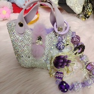 Mini Bling/Glitter with Short Handphone Strap Airpod Case/Pouch