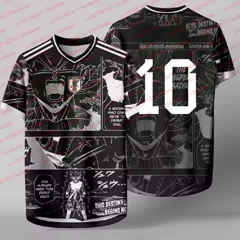 Dragon Ball Z Goku Japan Soccer Jersey Men Anime Football T-shirt Sport Tee Dragon Ball Son Goku Jap