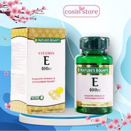 Viên uống Natures Bounty Vitamin E 400IU 30 viên – Giúp da chống lão hóa mịn màng tươi trẻ - Cosin S