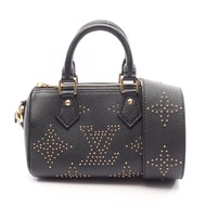 【二手】LOUIS VUITTONNano Speedy 鉚釘 Monogram Empreinte 兩用手提包 M46745 黑色皮革 Nano Speedy 女士