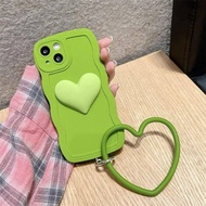 Wavy heart case with bracelet for Iphone
