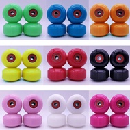 4pcs/set Double Roller Skates Pu Wheels 52x32mm 95a Skateboard Accessories With Bearings Line Wheel 