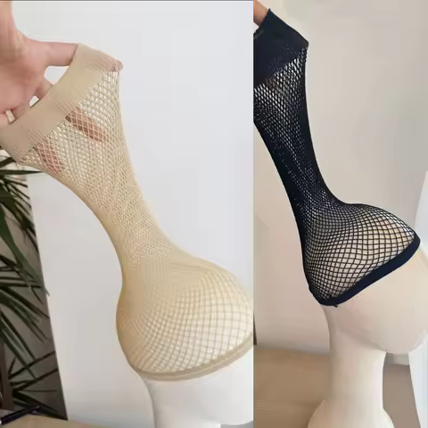 Mesh Wig Cap Stretchable Elastic Black Hair Net Stretch Open Ended Fishnet Wig Net Breathable Mesh C