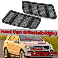 2X Side Hood Air Vent Grille Cover for Mercedes-Benz W166 ML GL Class 2012-2015 1668800105 166880020
