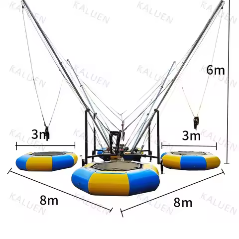 2024 Hot Sale 8m*8m*6m Outdoor Four Person Inflatable Bungee for Play