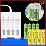 [KEYOO] AA / AAA Battery Charger Universal Adapter 4 Slot USB Battery Charger