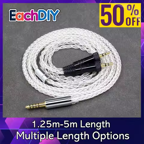 8 Core 99% 7n Pure Silver Palladium Earphone Cable For Sony MDR-Z1R MDR-Z7 MDR-Z7M2 With Screw To Fi