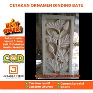 Cetakan Batu Alam Dinding Rumah Motif Bunga | Batu Alam Dinding Teras